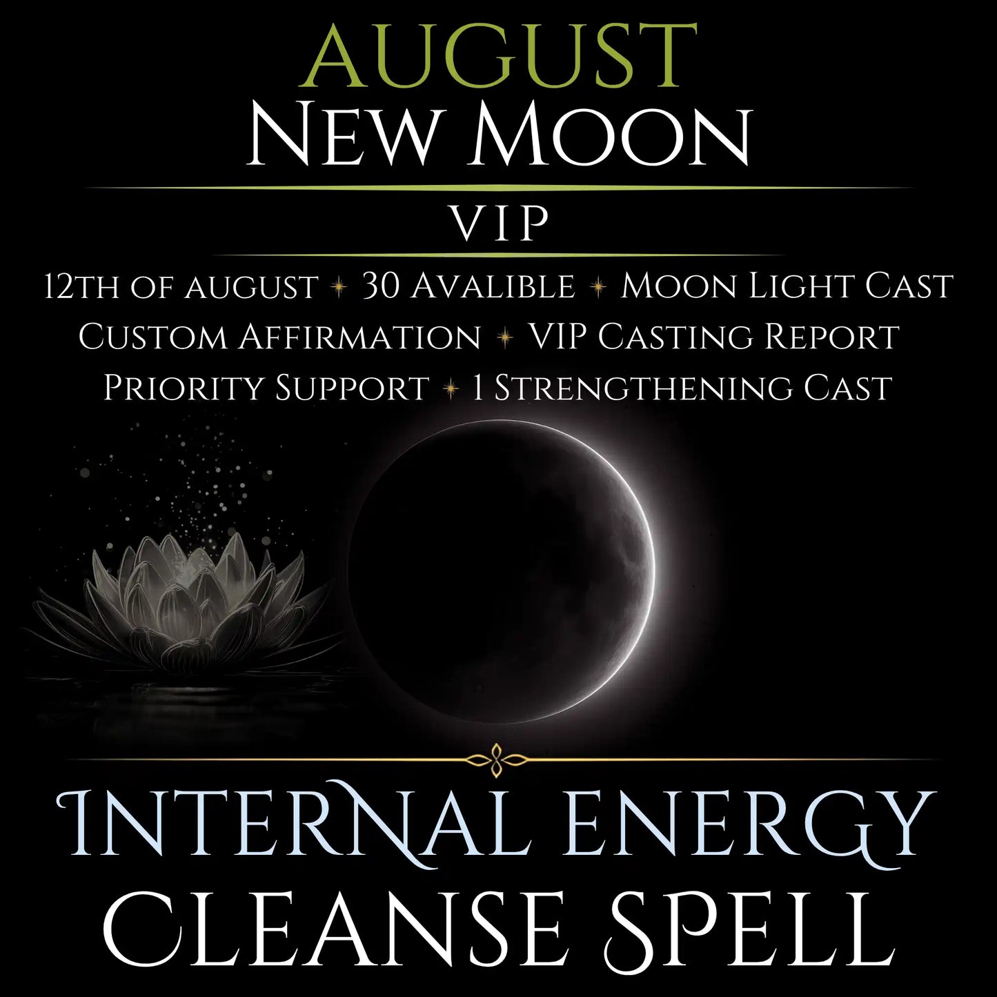 August New Moon Internal Energy Cleanse Spell