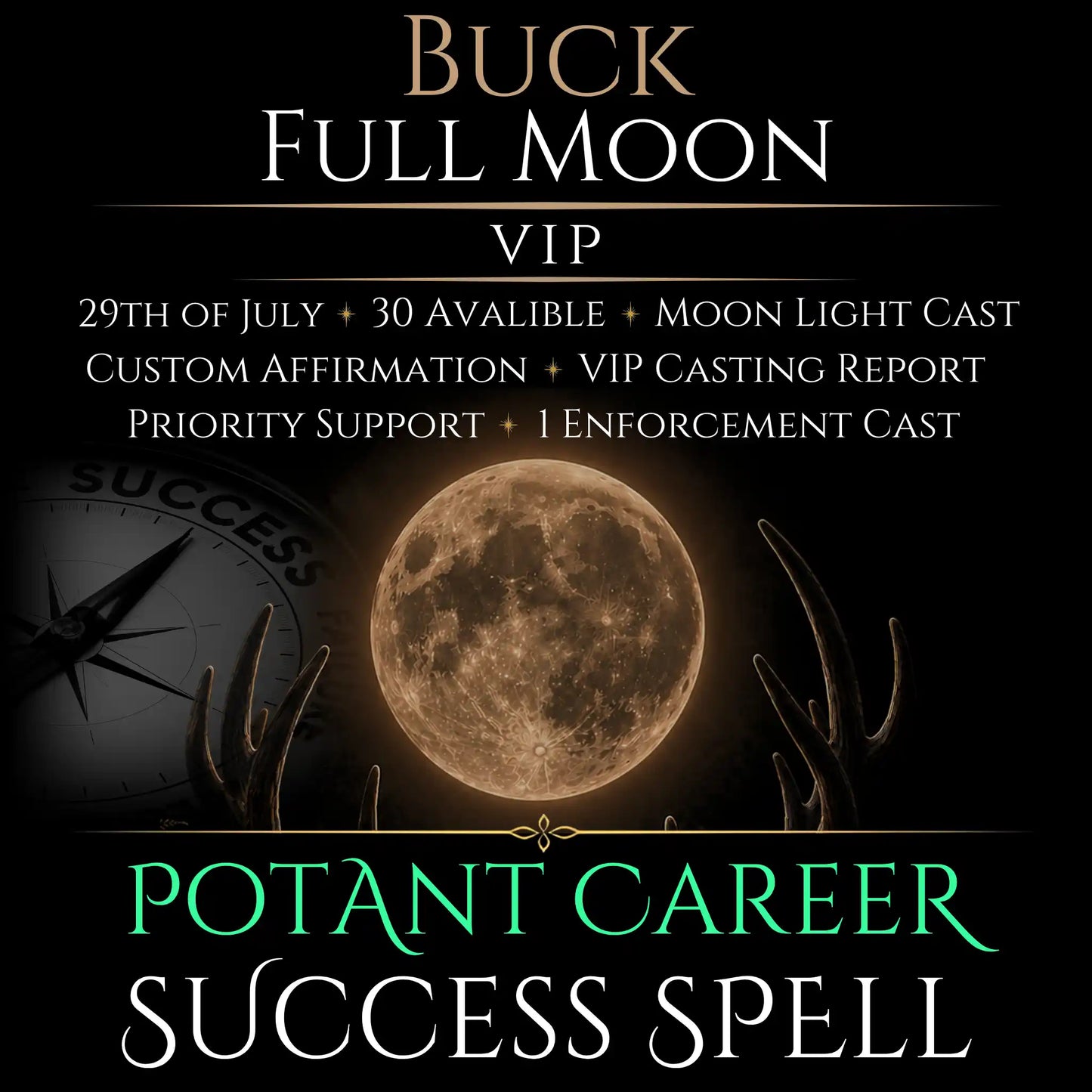 Buck Full Moon Career Growth Success Spell
