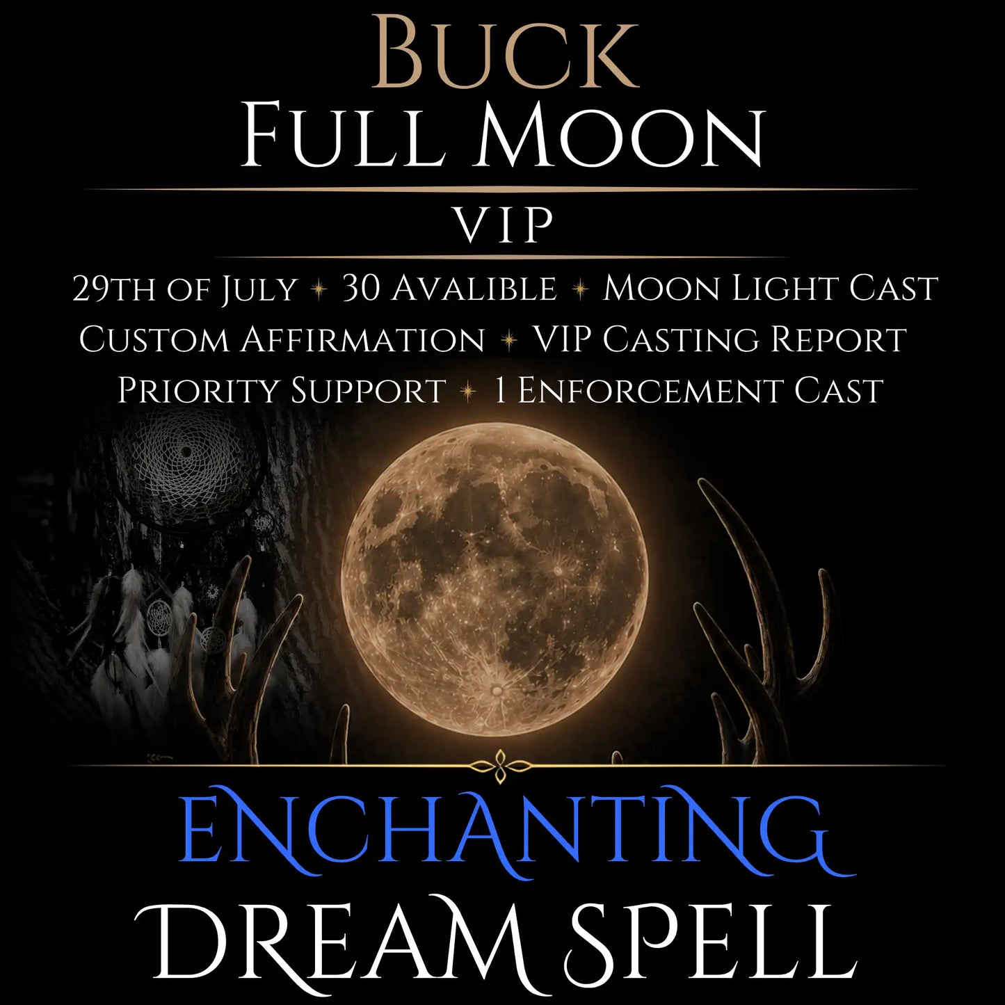Buck Full Moon Enchanting Dream Connection Spell