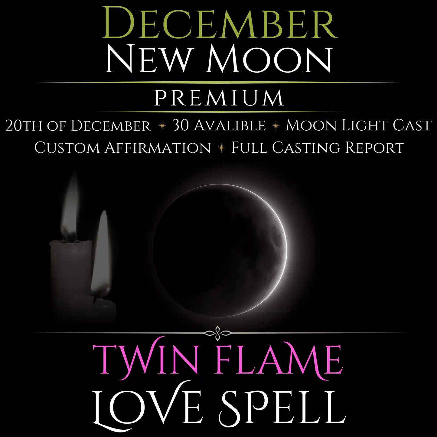 December New Moon Attract Twin Flame Spell