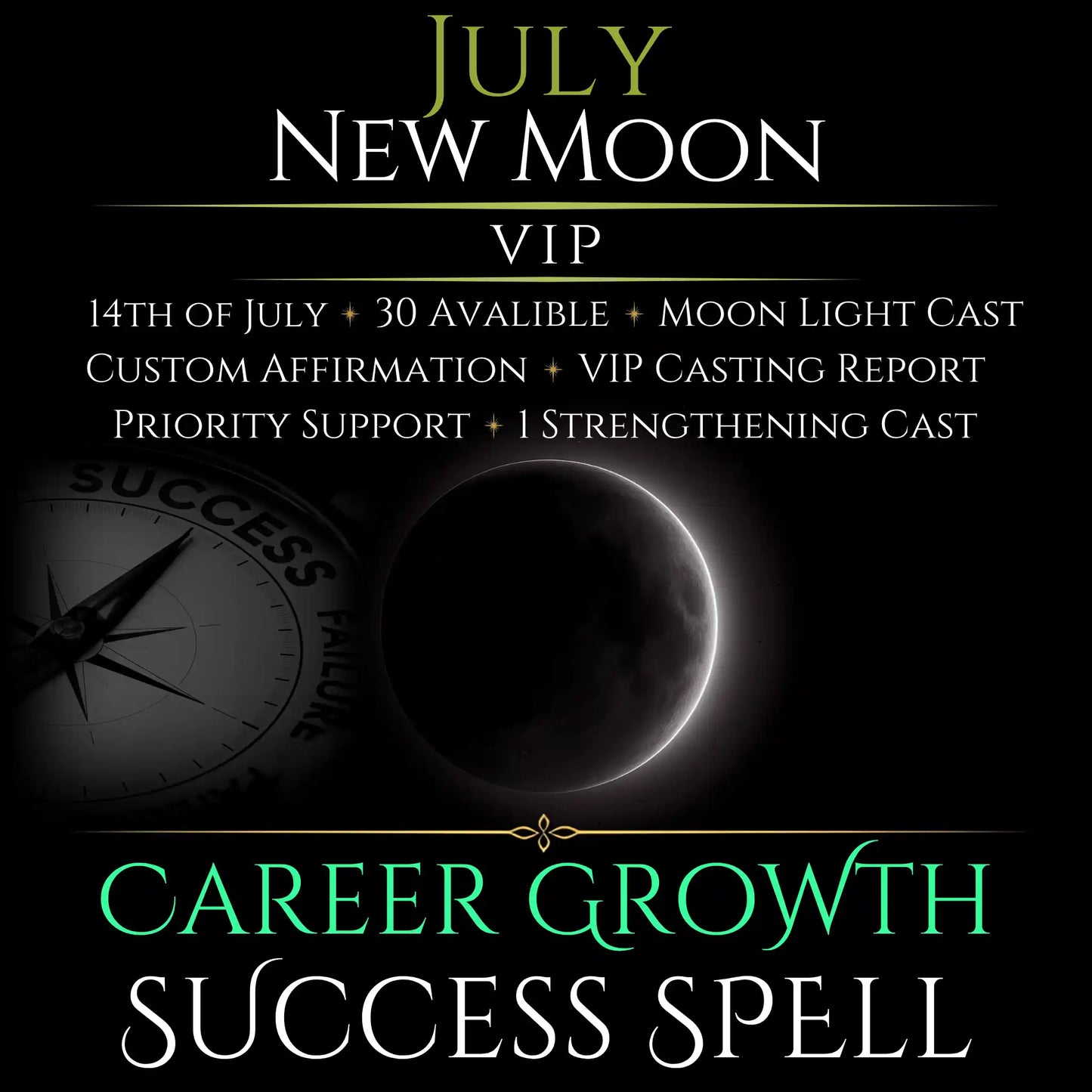 July New Moon Career Growth Success Spell