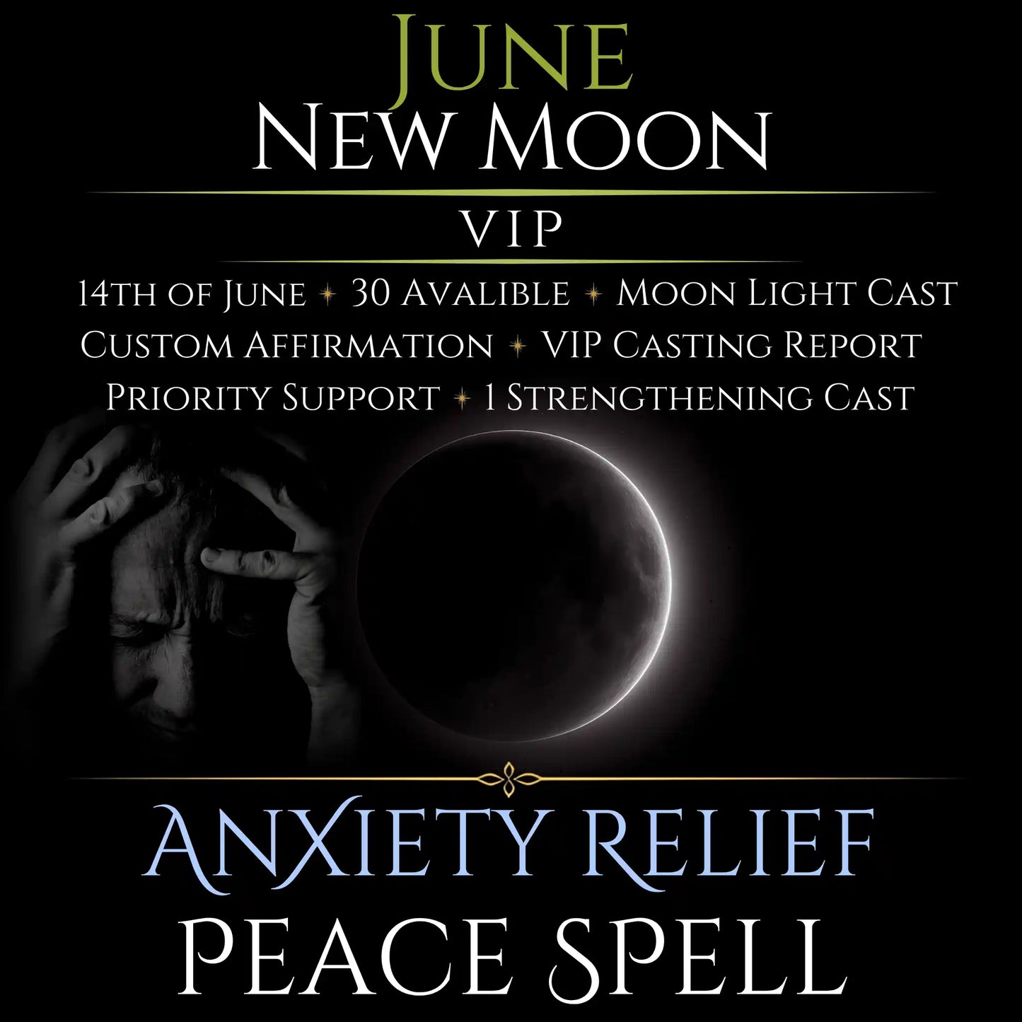 June New Moon Anxiety Relief Peace Spell