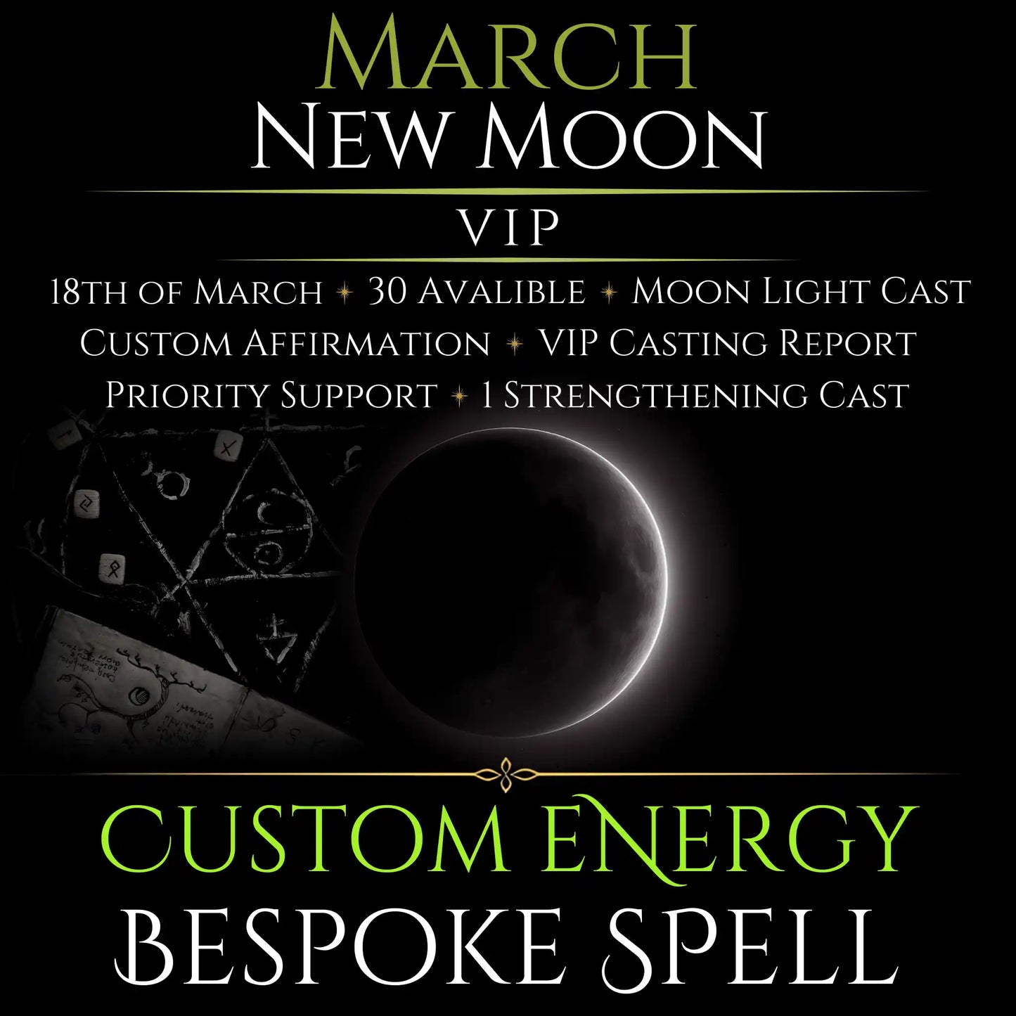 March New Moon Custom Energy Bespoke Spell