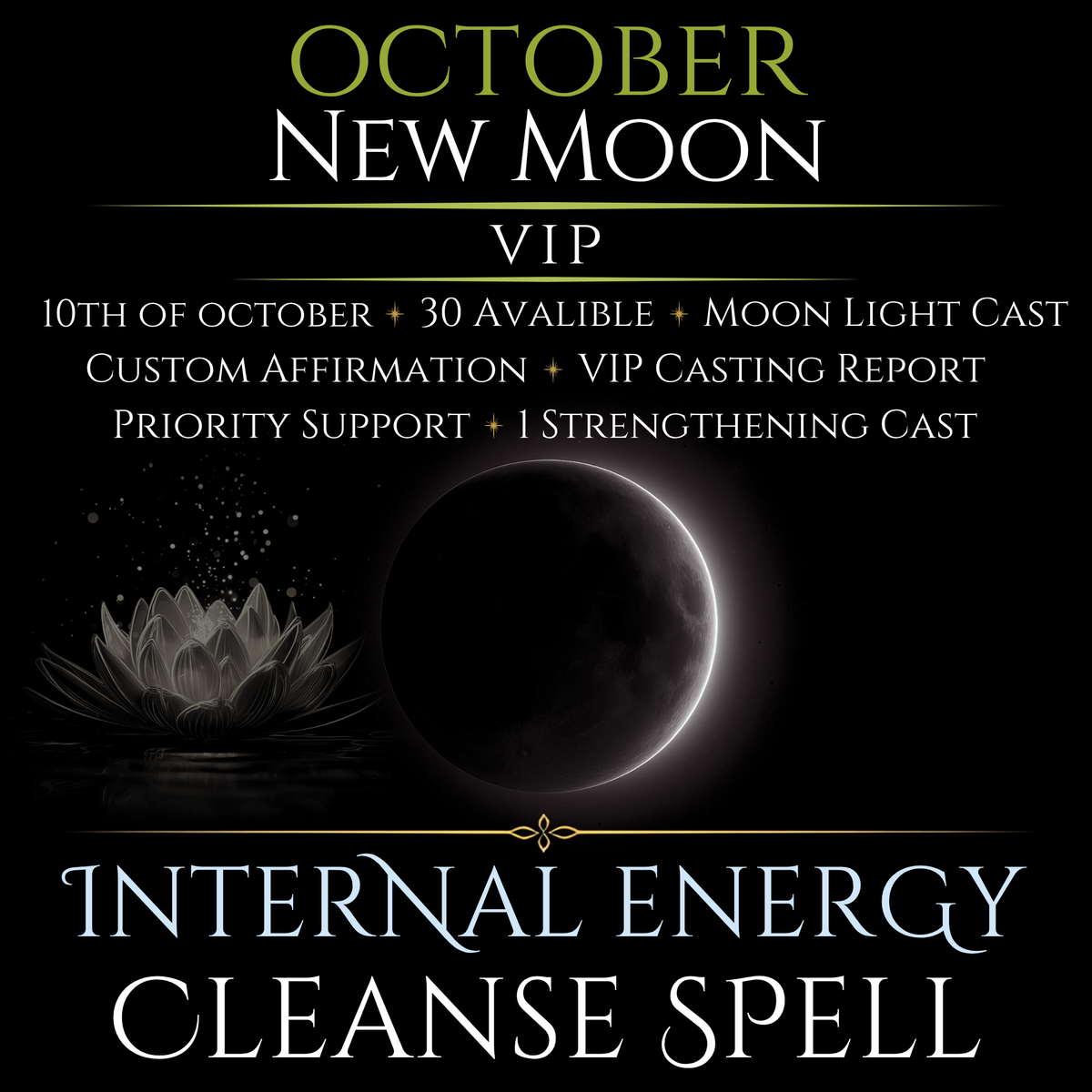 October New Moon Internal Energy Cleanse Spell