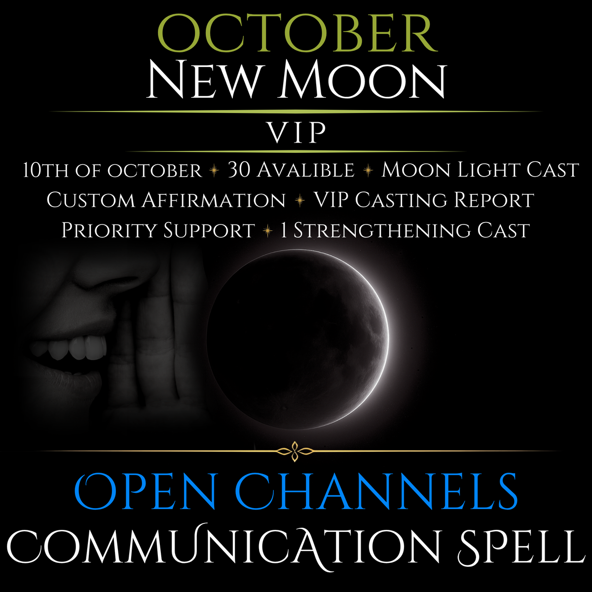 October New Moon Open Communication Clarity Spell