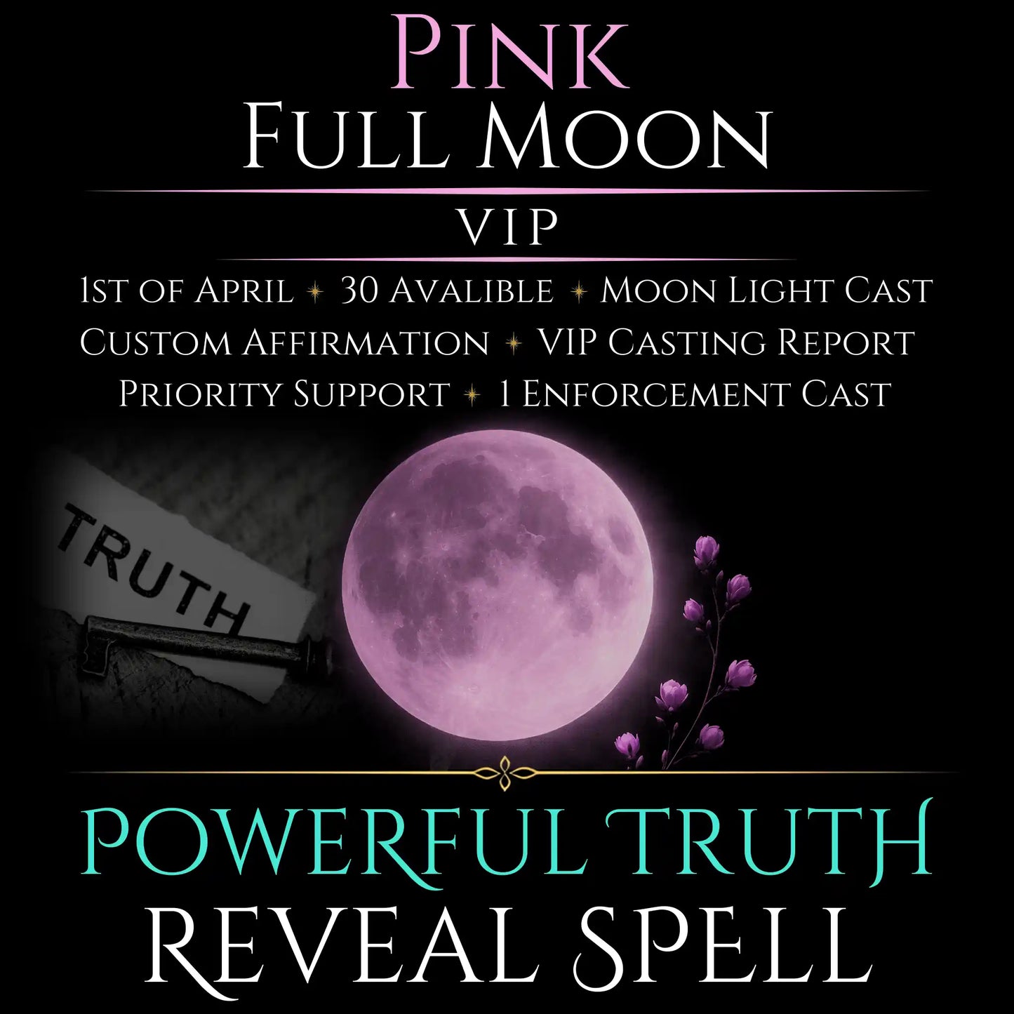 Pink Full Moon Truth Reveal Clarity Spell