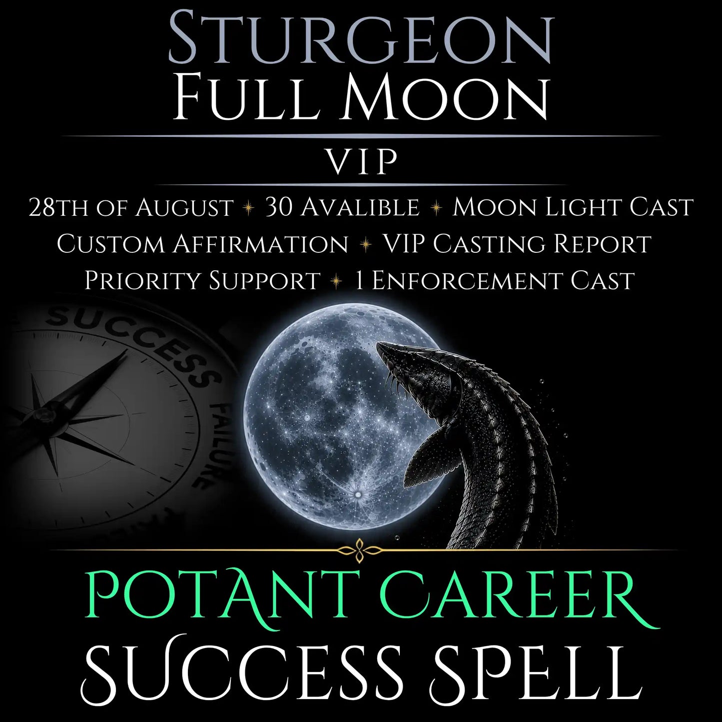 Sturgeon Full Moon Career Growth Success Spell