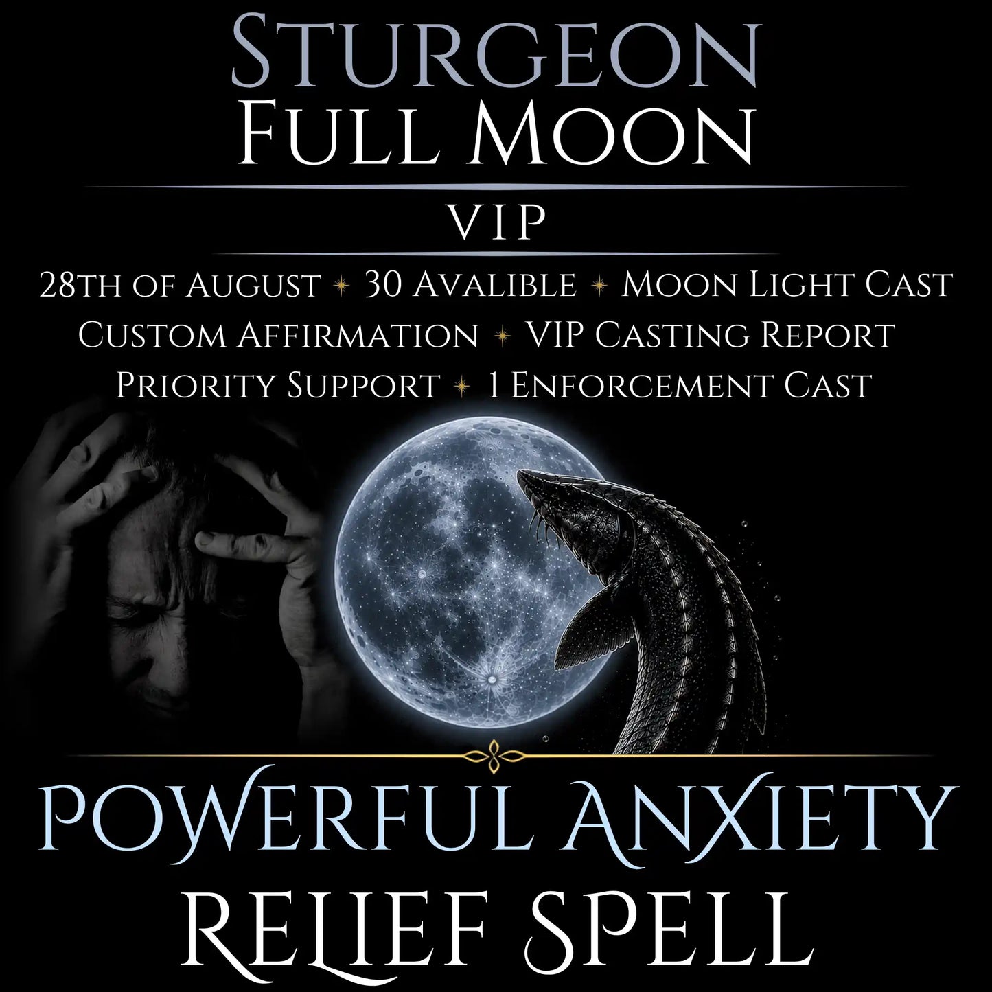 Sturgeon Full Moon Anxiety Relief Peace Spell