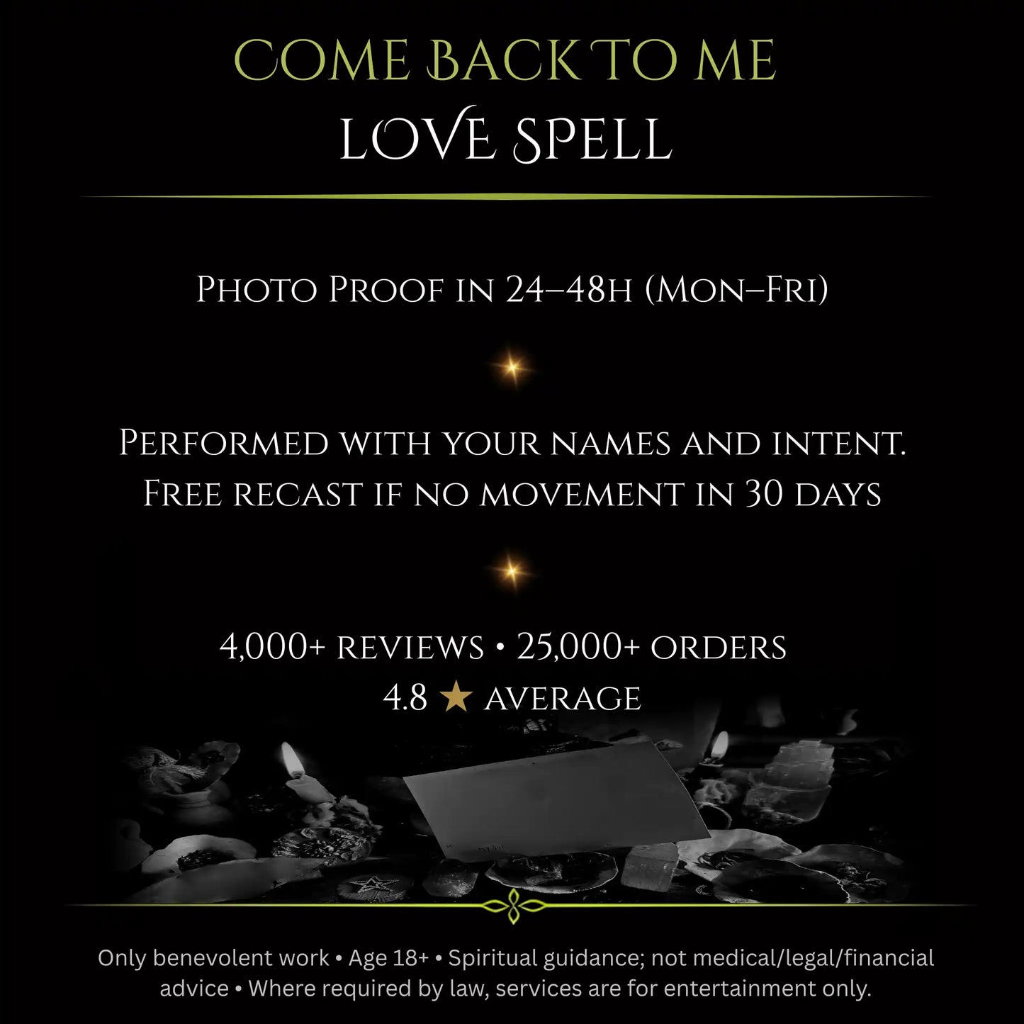 Come Back To Me Love Spell