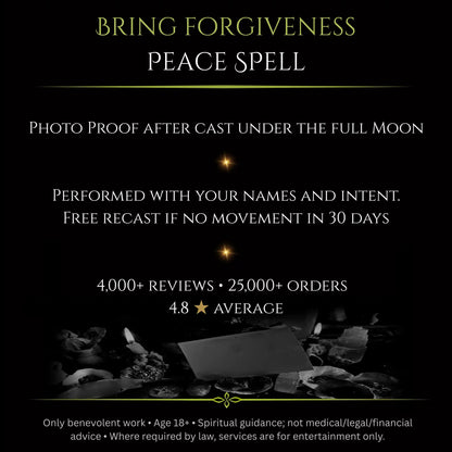 Wolf SuperMoon Bring Forgiveness Peace Spell