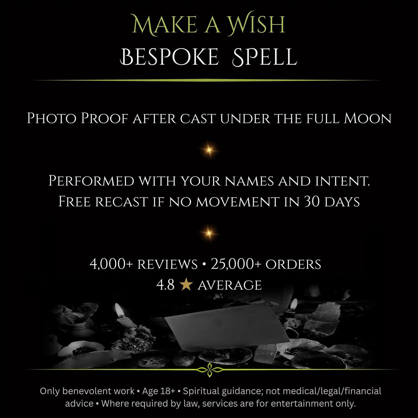 Snow Full Moon Make A Wish Bespoke Spell