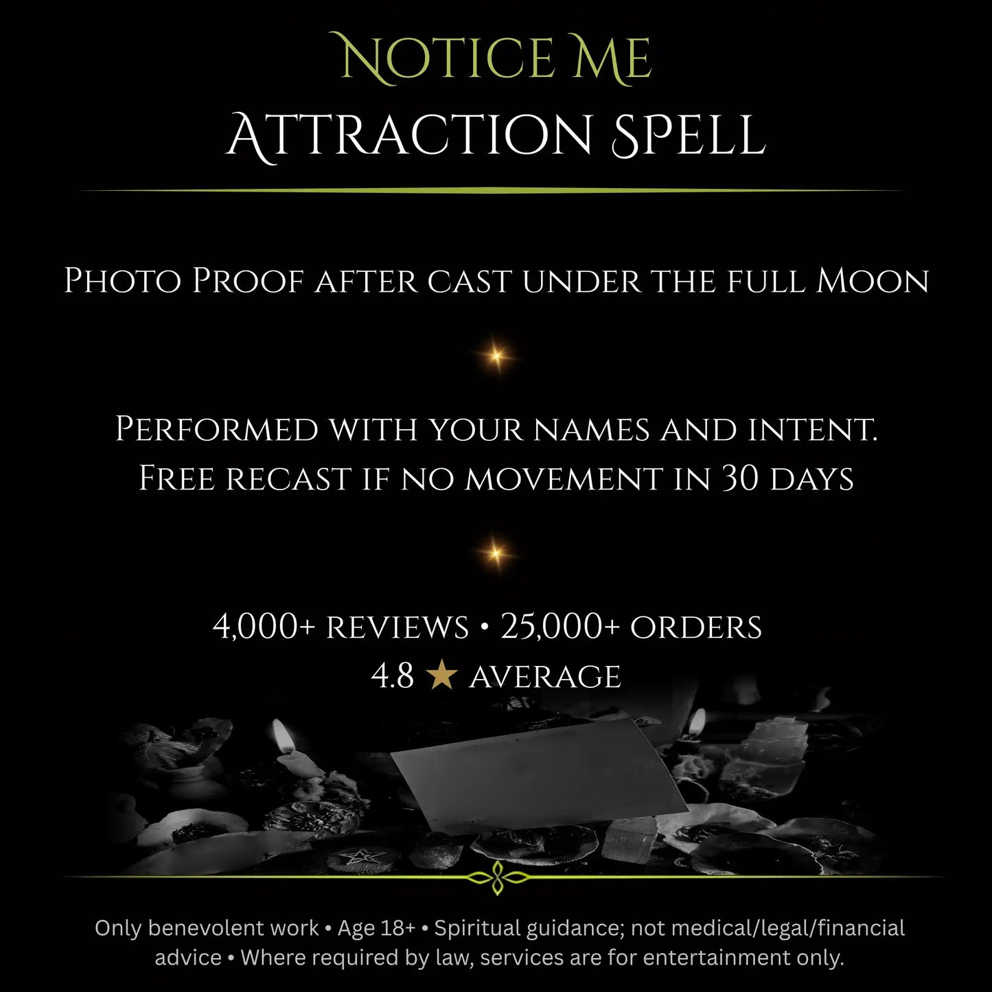 Wolf SuperMoon Notice Me Attraction Spell