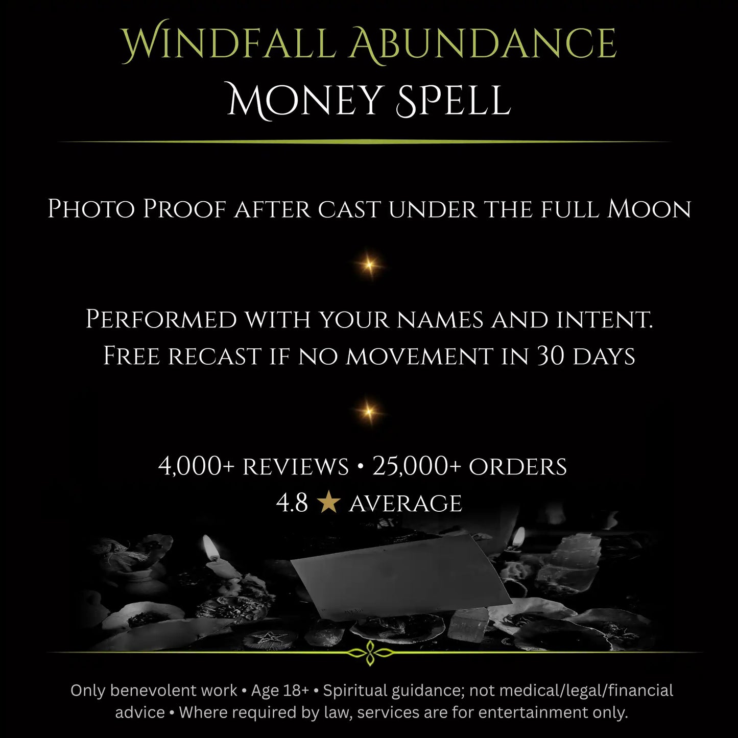 Wolf SuperMoon Windfall Abundance Money Spell