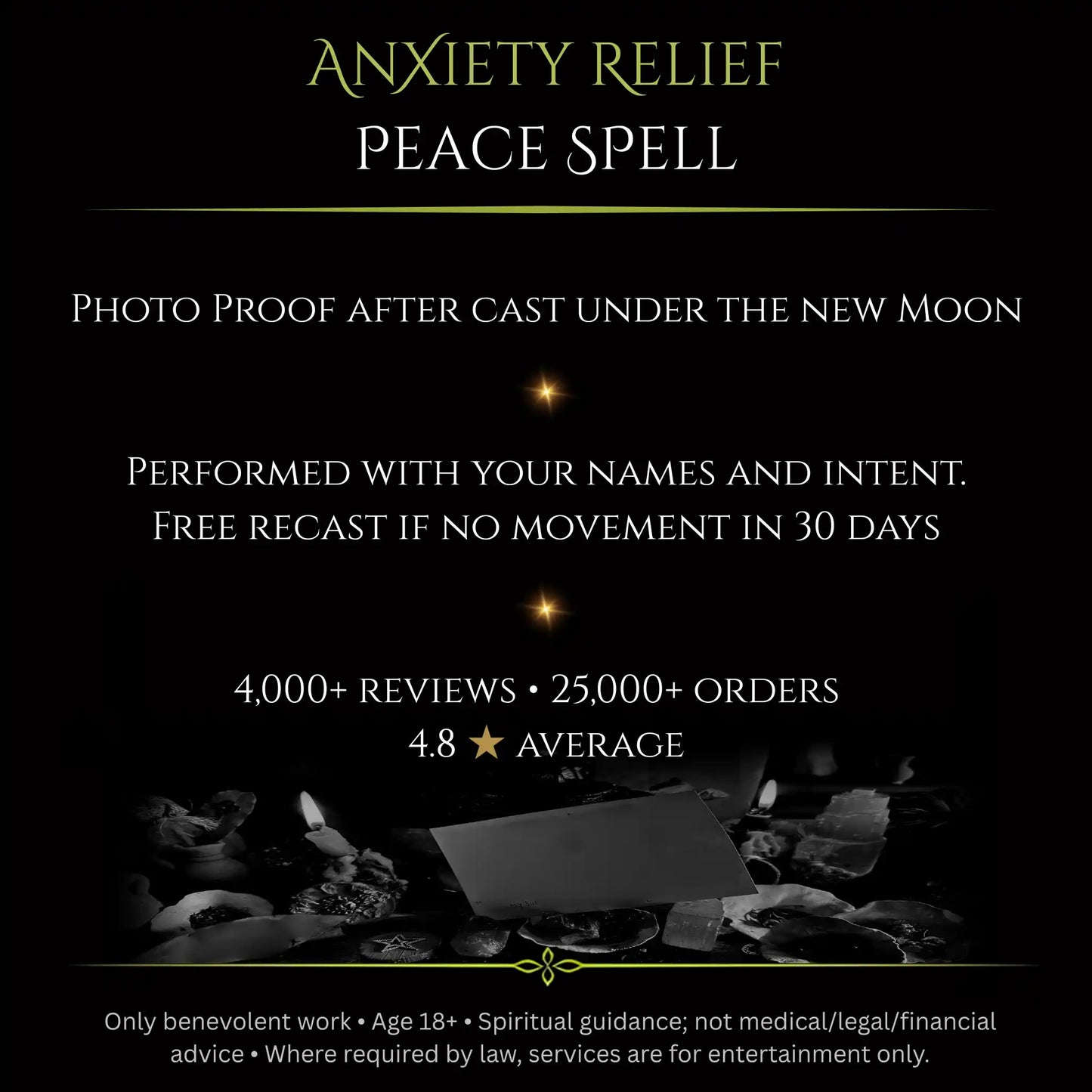 December New Moon Anxiety Relief Peace Spell