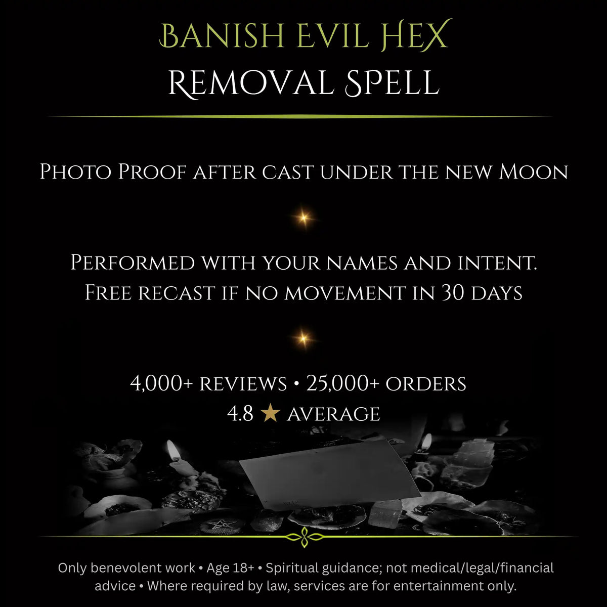 October New Moon Banish Evil Hex Removal Spell