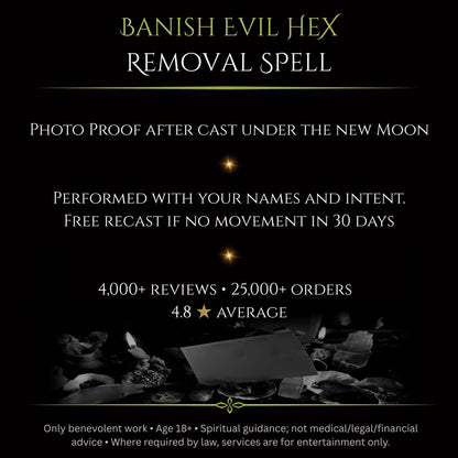 May New Moon Banish Evil Hex Removal Spell
