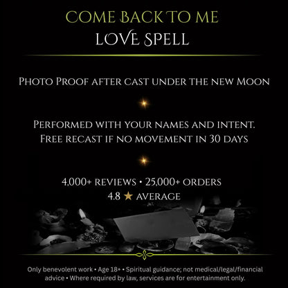 Blue Full Moon Come Back To Me Love Spell