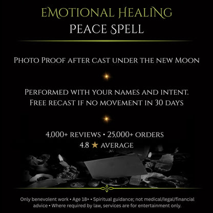 December New Moon Emotional Healing Peace Spell