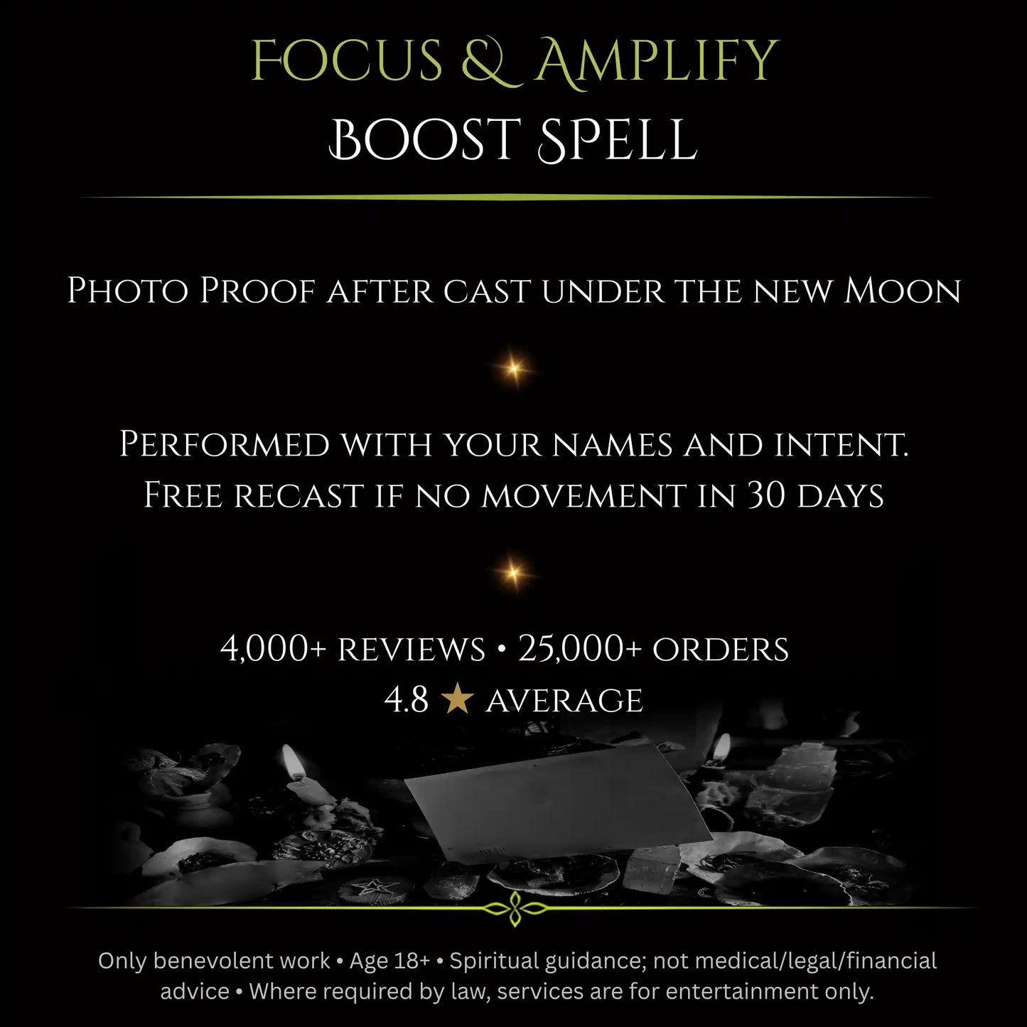 December New Moon Focus & Amplify Boost Spell