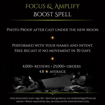 Blue Full Moon Focus & Amplify Boost Spell