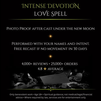 December New Moon Intense Devotion Love Spell