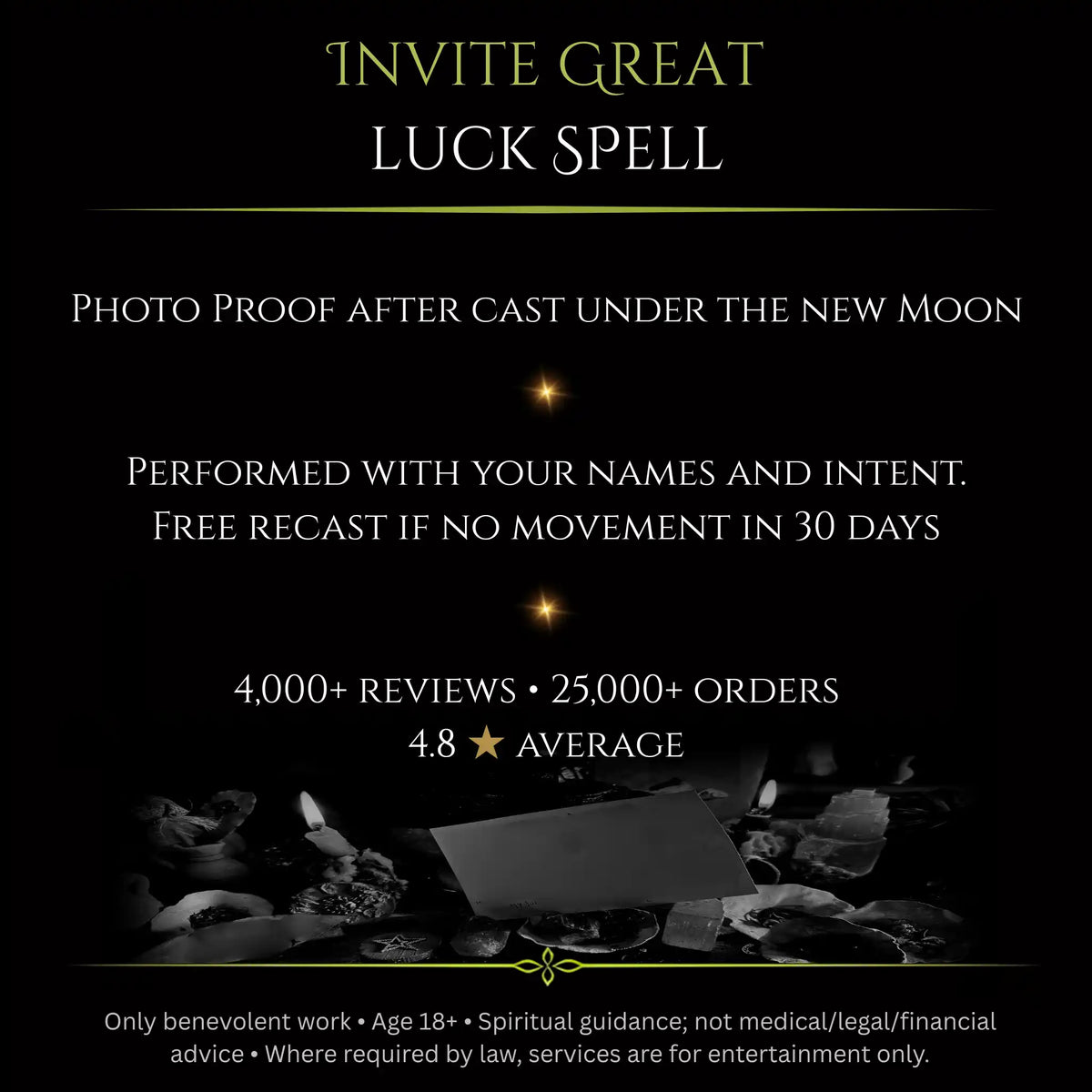 October New Moon Invite Great Luck Spell