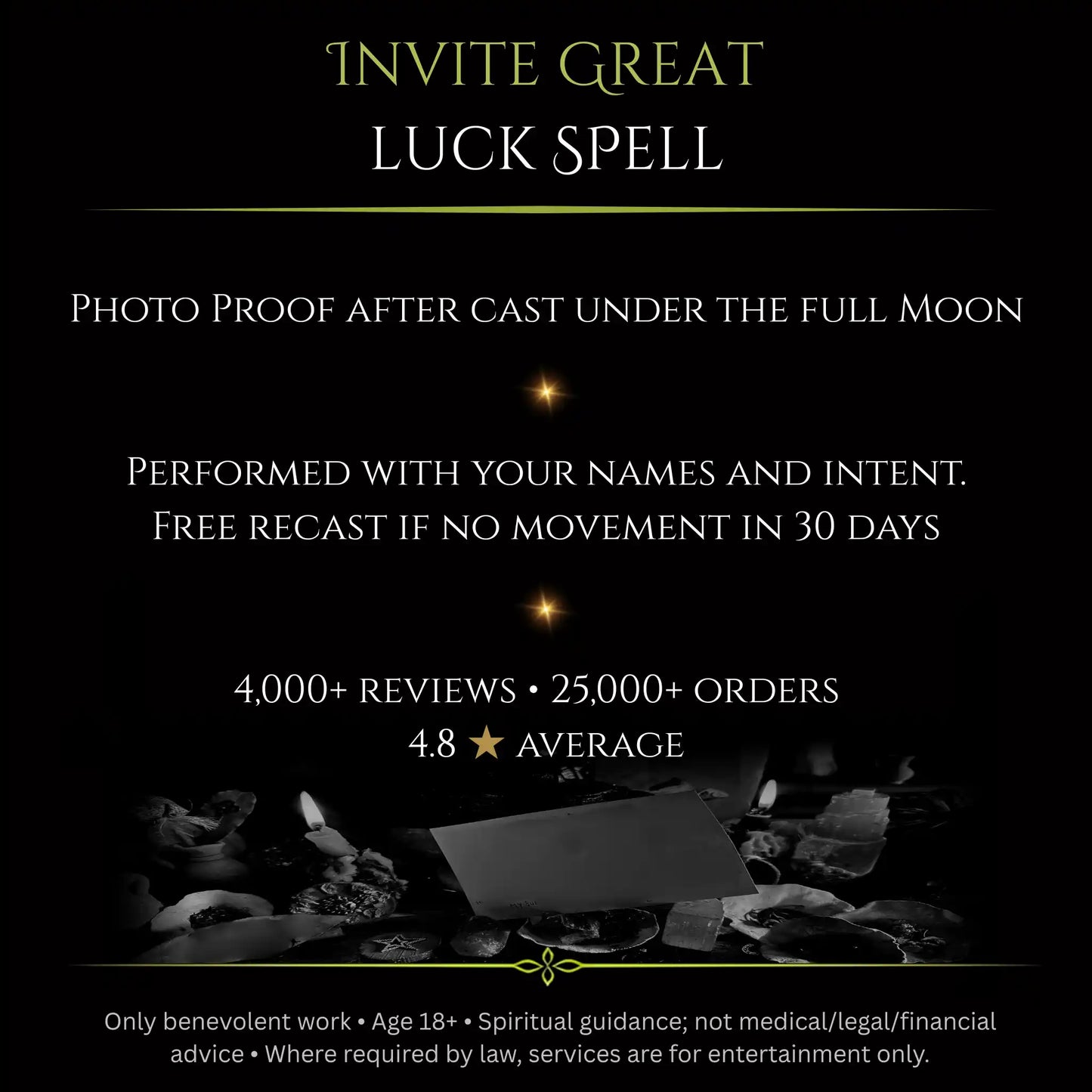Wolf SuperMoon Invite Great Luck Spell