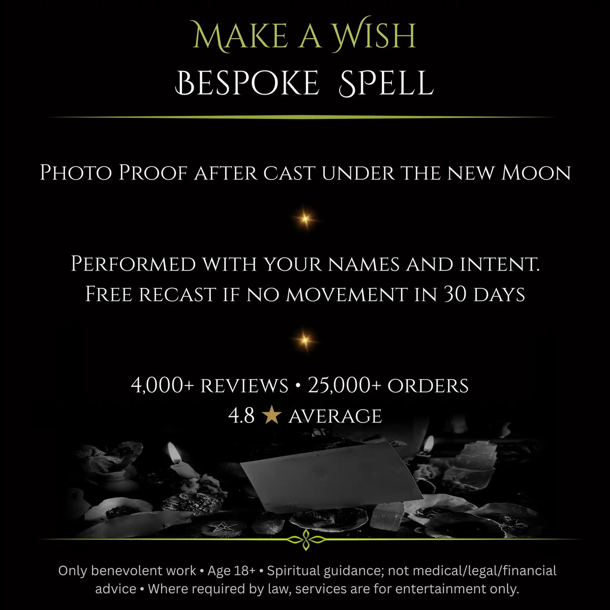 October New Moon Make A Wish Bespoke Spell