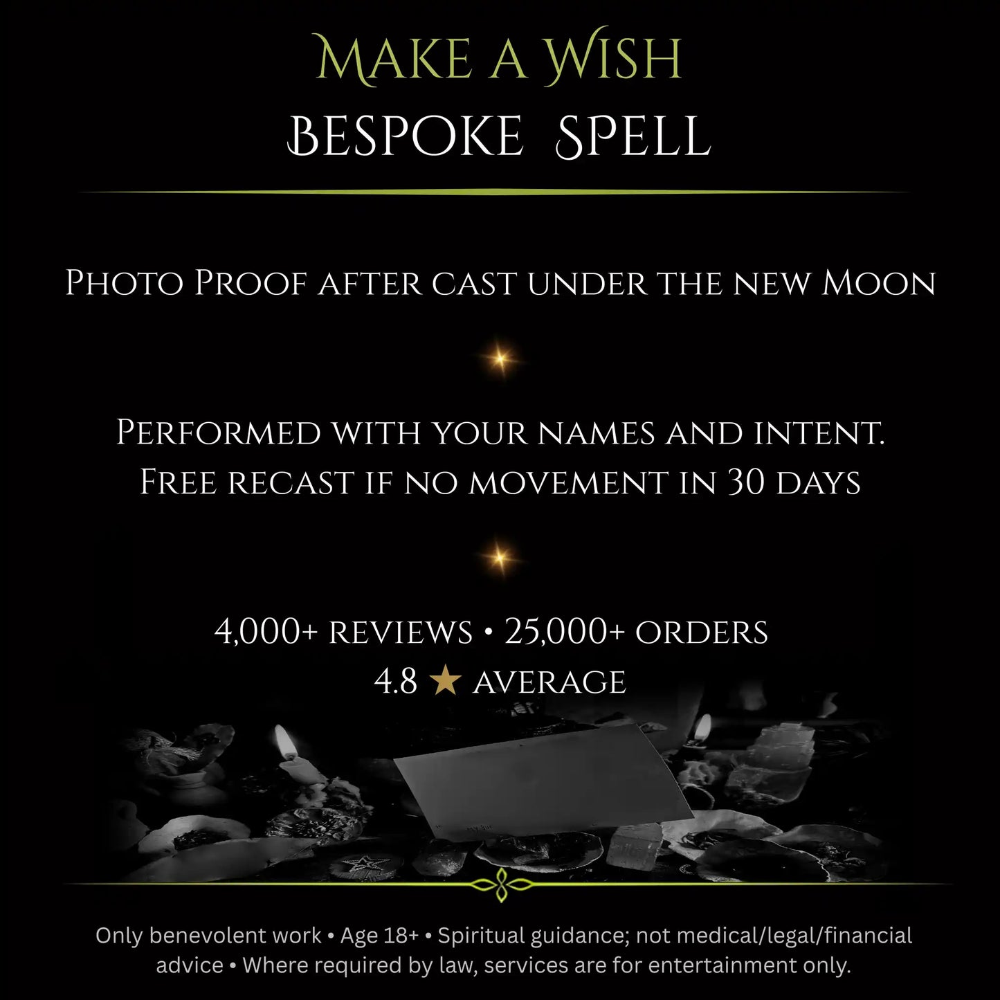 Blue Full Moon Make A Wish Bespoke Spell