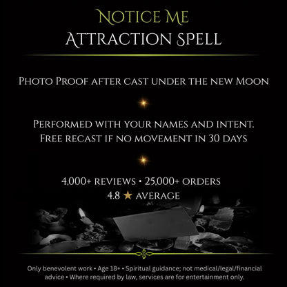 December New Moon Notice Me Attraction Spell