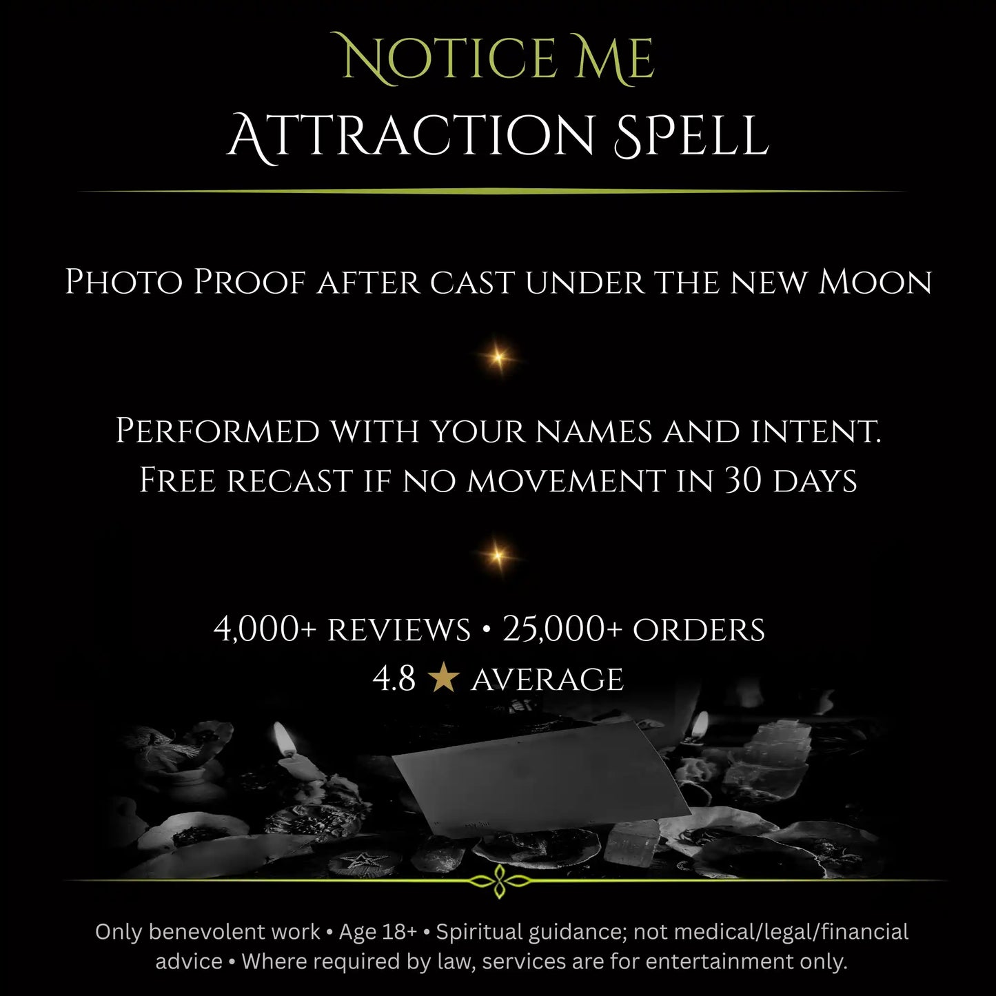 Blue Full Moon Notice Me Attraction Spell