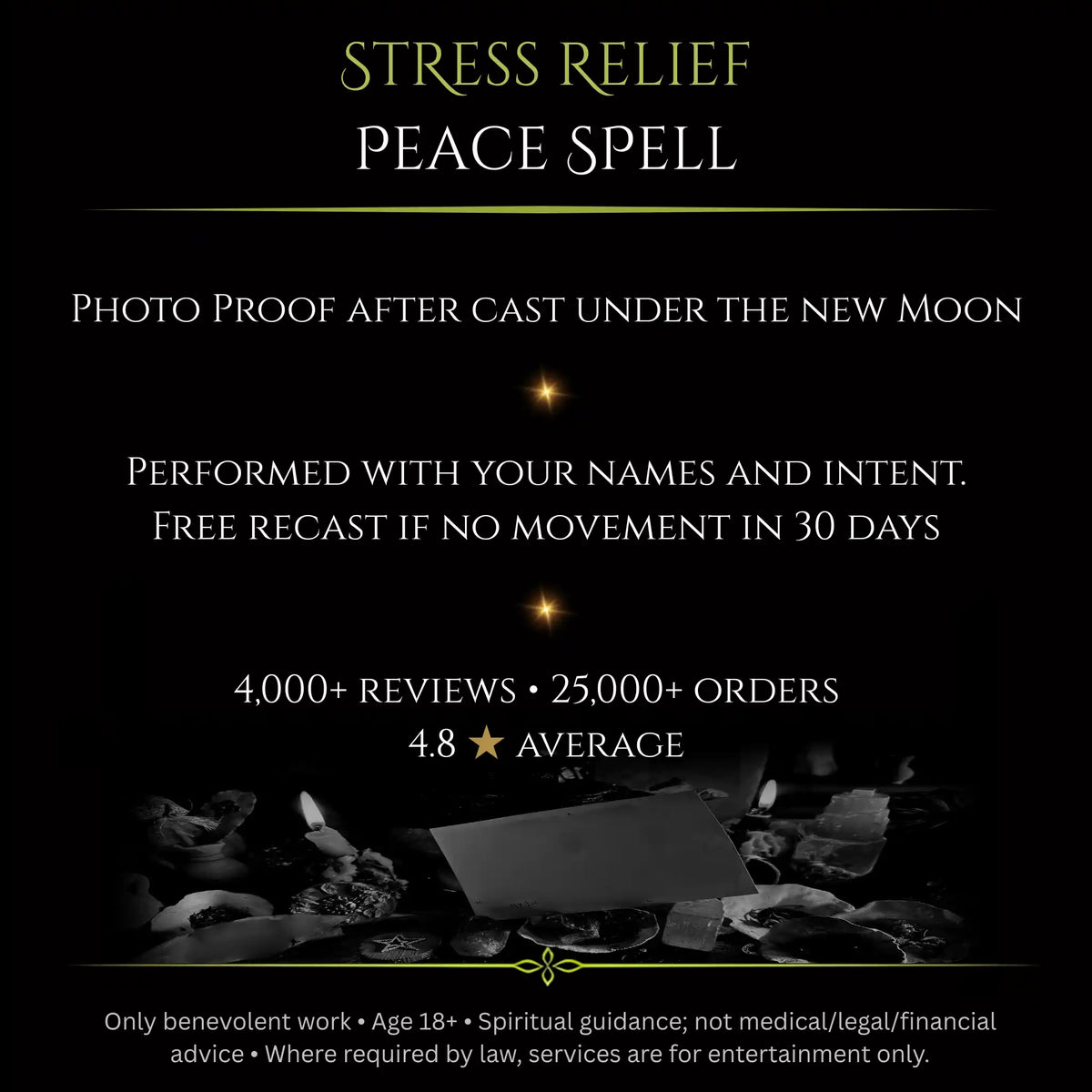 October New Moon Stress Relief Peace Spell