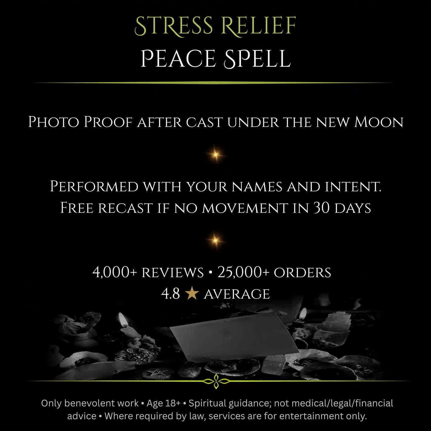 July New Moon Stress Relief Peace Spell