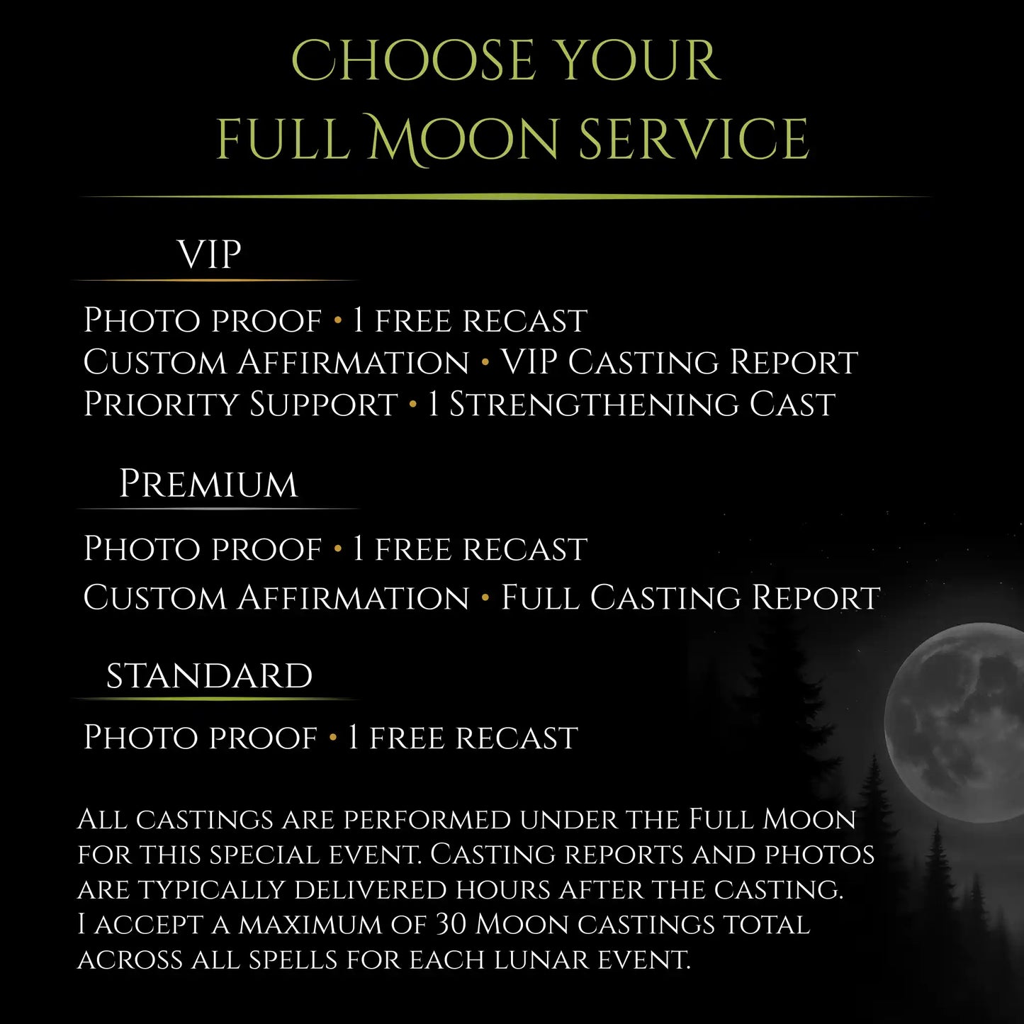 Blue Full Moon Notice Me Attraction Spell