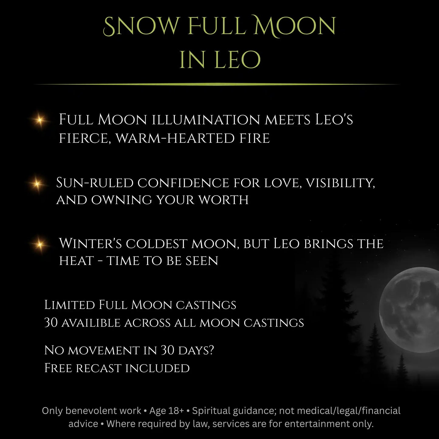 Snow Full Moon Career Growth Success Spell
