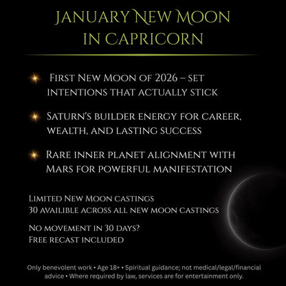 Januaruy New Moon Windfall Abundance Money Spell