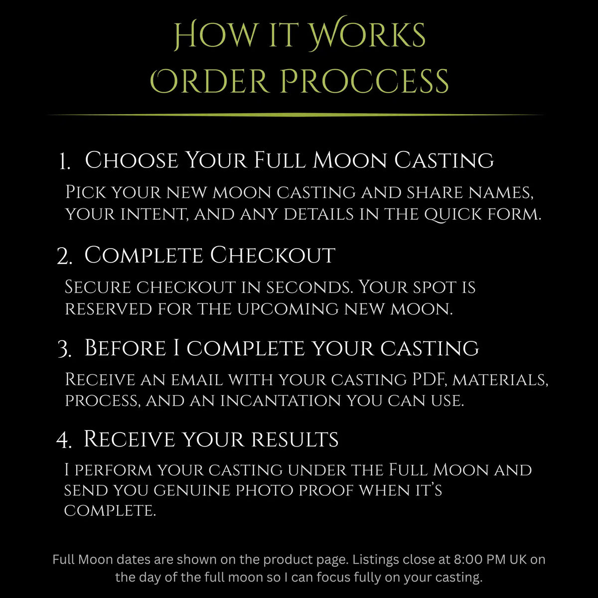 Hunter Full Moon Blessed Home Protection Spell