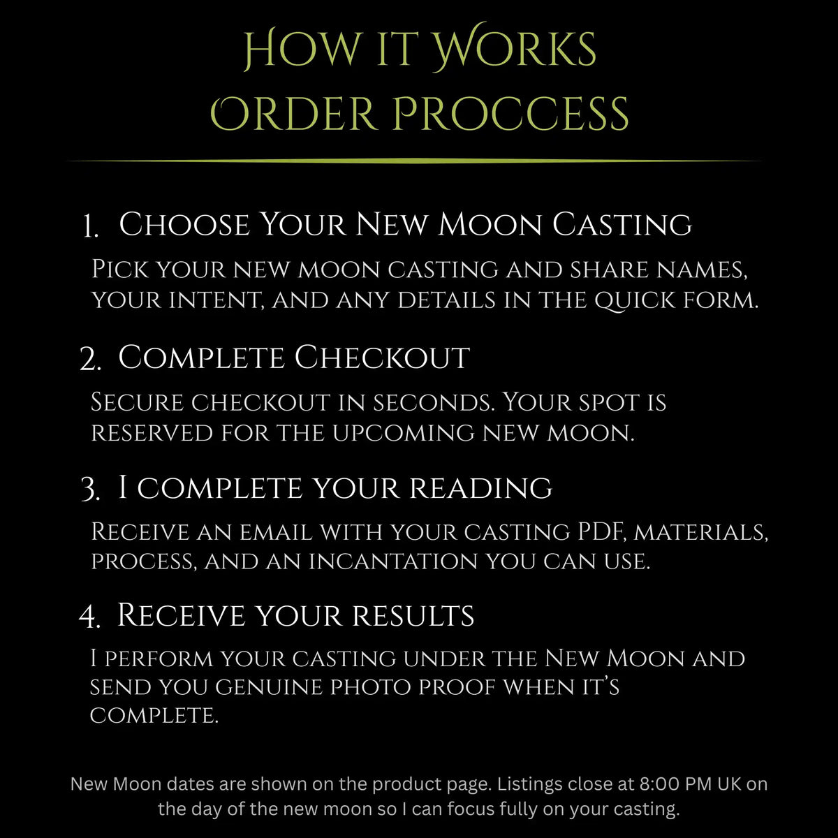 October New Moon Invite Great Luck Spell
