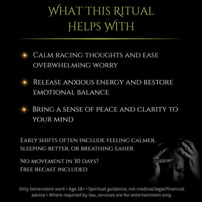 December New Moon Anxiety Relief Peace Spell