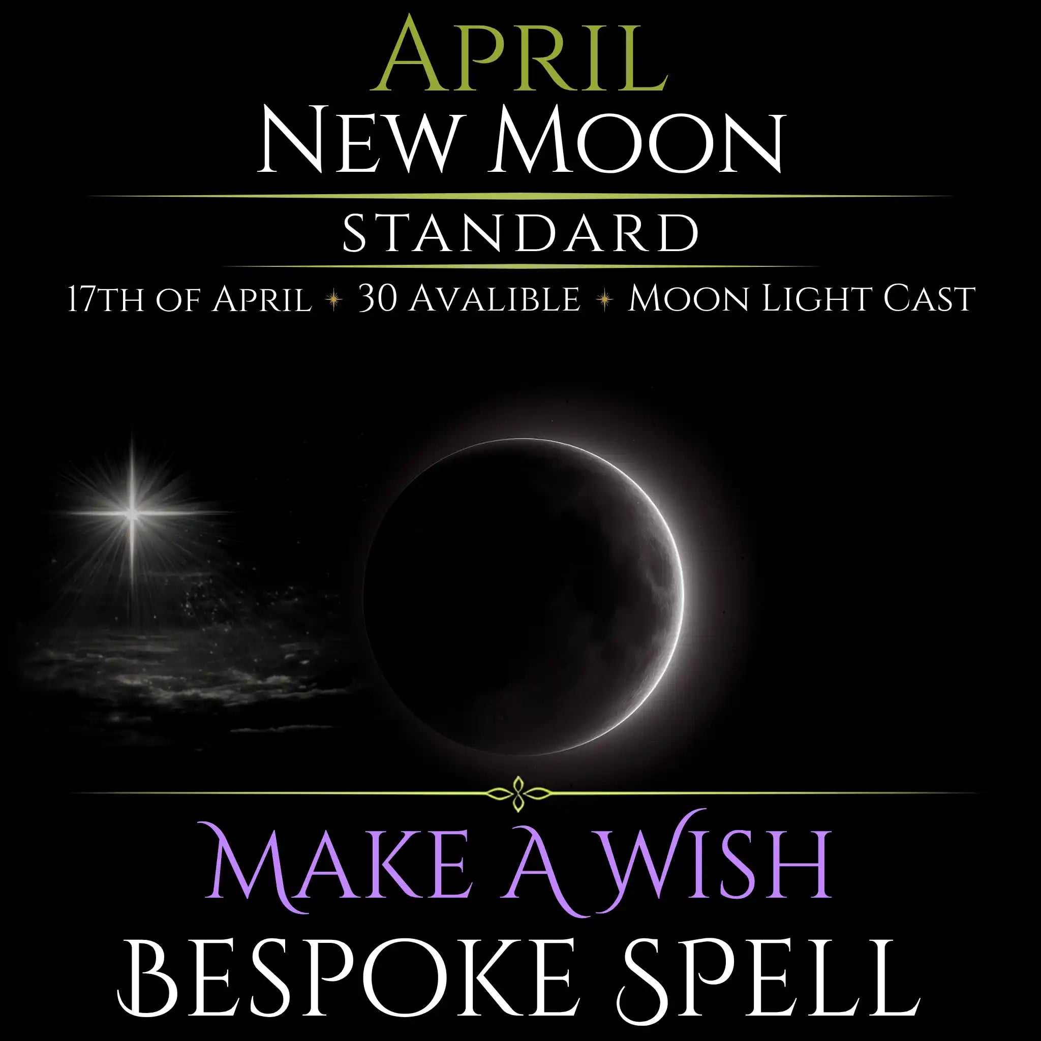 April New Moon Make A Wish Bespoke Spell