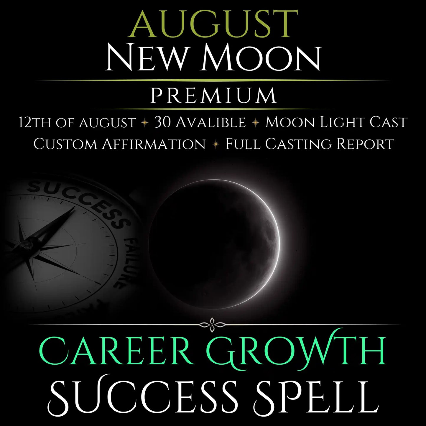 August New Moon Career Growth Success Spell