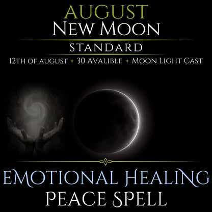 August New Moon Emotional Healing Peace Spell