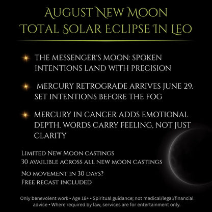August New Moon Notice Me Attraction Spell