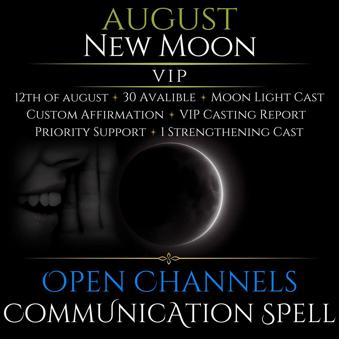 August New Moon Open Communication Clarity Spell