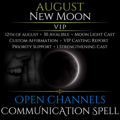August New Moon Open Communication Clarity Spell