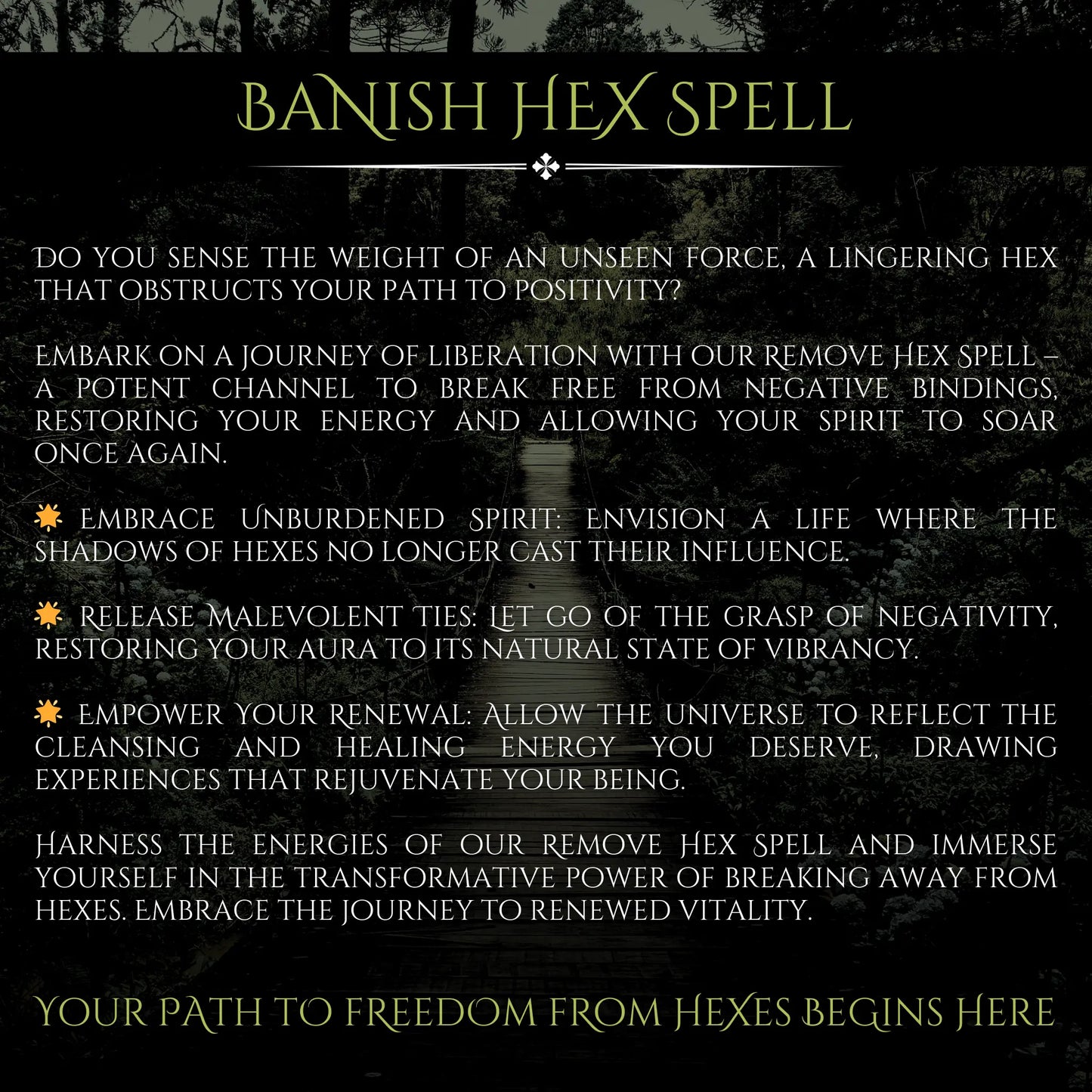 Banish Evil Hex Spell