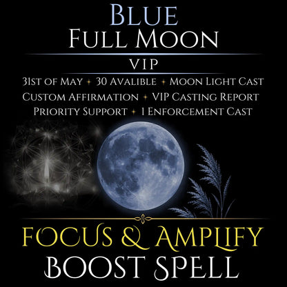 Blue Full Moon Focus & Amplify Boost Spell