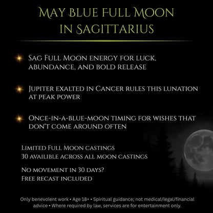 Blue Full Moon Make A Wish Bespoke Spell