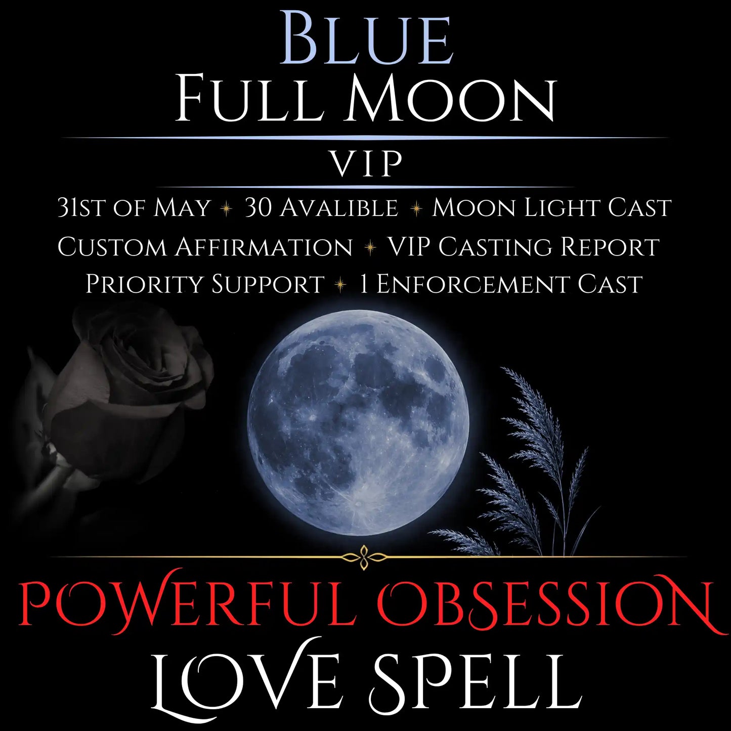 Blue Full Moon Intense Devotion Love Spell