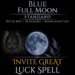 Blue Full Moon Invite Great Luck Spell